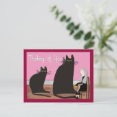 Nun Wenskaarten & Tassen "Denking of You" Briefkaart (Staand voorkant)