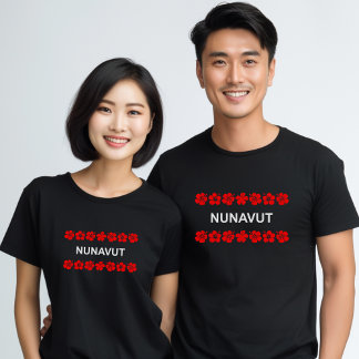 Nunavut Aloha Banden Rood Donkere Kleur T-shirt