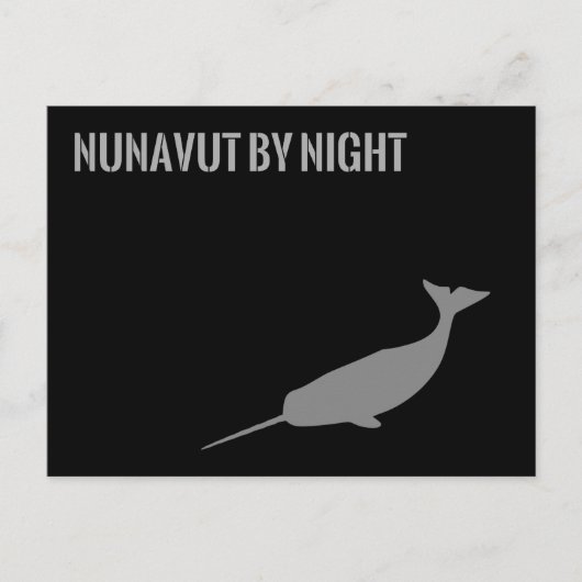 Nunavut bij nacht briefkaart (Voorkant)