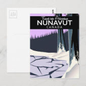 Nunavut Canada Reisposter Briefkaart (Voorkant / Achterkant)
