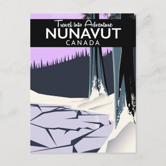 Nunavut Canada Reisposter Briefkaart (Voorkant)