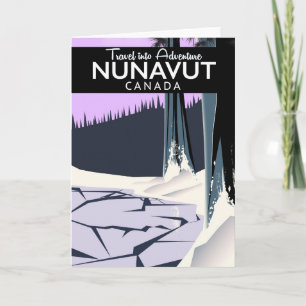 Nunavut Canada Reisposter Feestdagen Kaart