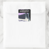 Nunavut Canada Reisposter Vierkante Sticker (Tas)
