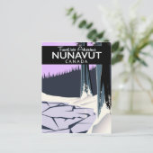 Nunavut Canada Travel poster Briefkaart (Staand voorkant)