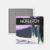 Nunavut Canada Travel poster Magneet (Voorkant / Achterkant)