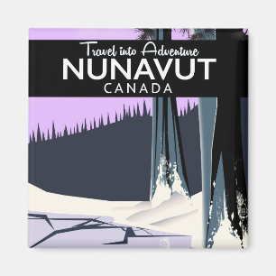 Nunavut Canada Travel poster Magneet