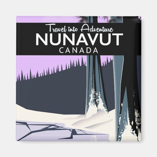 Nunavut Canada Travel poster Magneet (Voorkant)