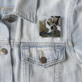 Nunavut, Canada Vierkante Button 5,1 Cm (In situ)