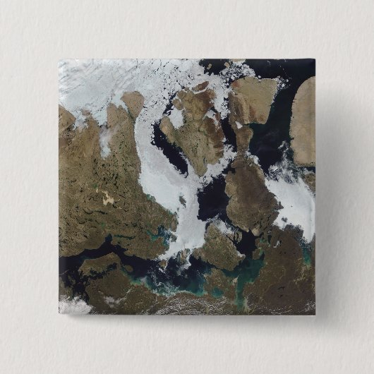 Nunavut, Canada Vierkante Button 5,1 Cm (Voorkant)