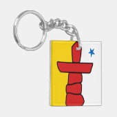 NUNAVUT Flag Sleutelhanger (Voorkant Links)