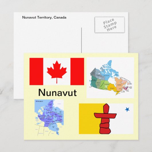 Nunavut Territory Canada Briefkaart (Voorkant / Achterkant)