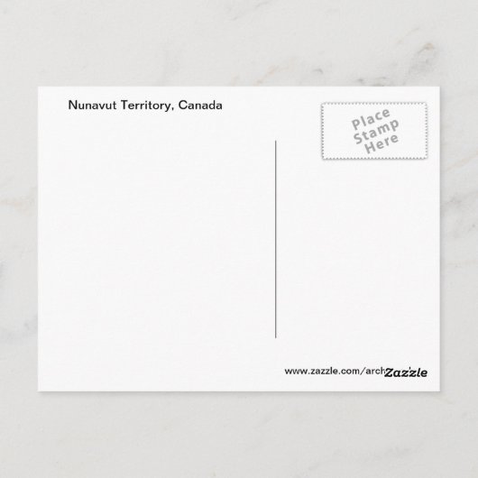 Nunavut Territory Canada Briefkaart (Achterkant)