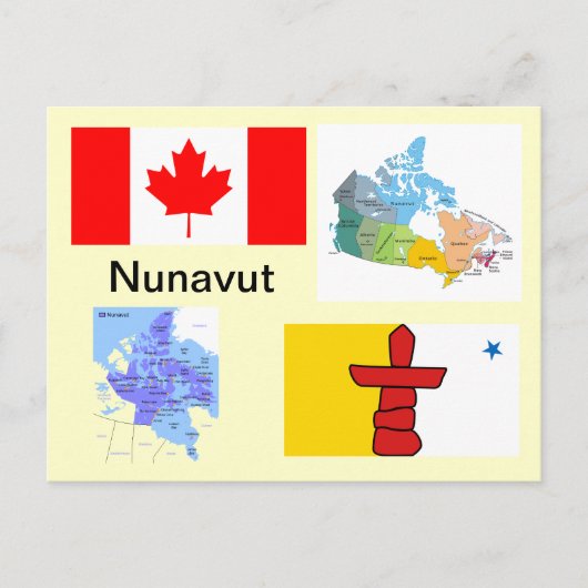 Nunavut Territory Canada Briefkaart (Voorkant)