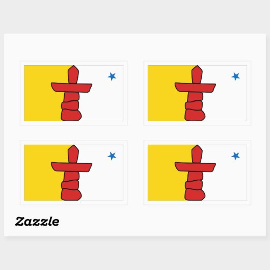 Nunavut Vlaggen Graphic Rechthoekige Sticker (Vel)