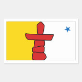 Nunavut Vlaggen Graphic Rechthoekige Sticker (Voorkant)