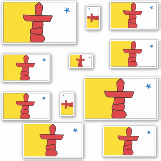 Nunavut Vlaggen Graphic Sticker (Voorkant)