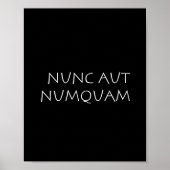 Nunc aut numquam poster (Voorkant)