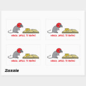 Nunca jamas te rindas rechthoekige sticker (Vel)