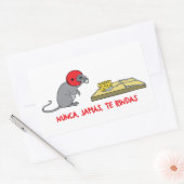 Nunca jamas te rindas rechthoekige sticker (Envelop)