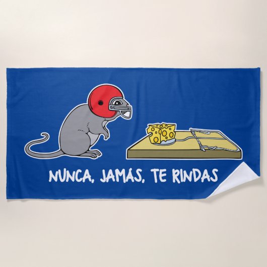 Nunca jamas te rindas strandlaken (Voorkant)