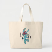 Nunchaku Rabbit Beach Bag Grote Tote Bag (Voorkant)