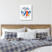 Nunes Family Crest Canvas Afdruk (Insitu (Slaapkamer))