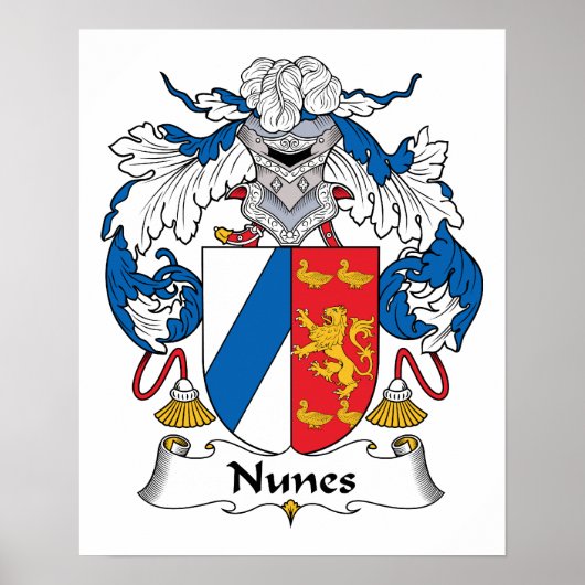Nunes Family Crest Poster (Voorkant)