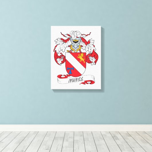 Nunez Family Crest Canvas Afdruk (Insitu (Houten vloer))