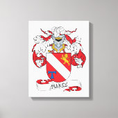 Nunez Family Crest Canvas Afdruk (Voorkant)