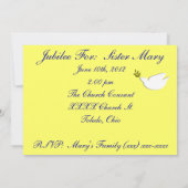 Nuns 25th Jubilee Celebration Invitations Kaart (Achterkant)