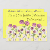 Nuns 25th Jubilee Celebration Invitations Kaart (Voorkant / Achterkant)