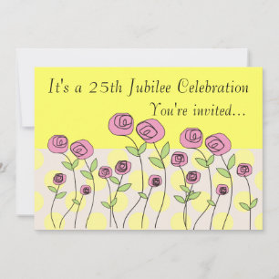 Nuns 25th Jubilee Celebration Invitations Kaart