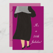 Nuns 50th Jubilee Celebration Invitation 3 Kaart (Voorkant / Achterkant)