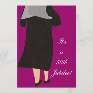 Nuns 50th Jubilee Celebration Invitation 3 Kaart