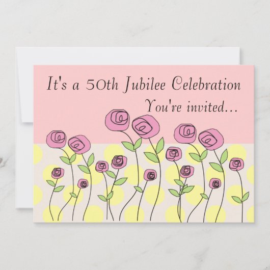 Nuns 50th Jubilee Celebration Invitations Kaart (Voorkant)