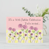 Nuns 50th Jubilee Celebration Invitations Kaart (Staand voorkant)