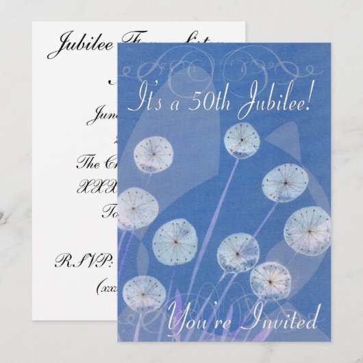 Nuns 50th Jubilee Celebration Invitations Kaart (Voorkant / Achterkant)