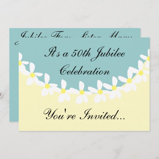 Nuns 50th Jubilee Celebration Invitations Kaart (Voorkant / Achterkant)