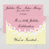 Nuns 50th Jubilee Celebration Invitations Pink Kaart (Voorkant / Achterkant)