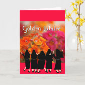 Nuns 50th Jubilee-Floral Design Gifts Kaart (Gele Bloem)