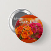 Nuns 50th Jubilee-Floral Design Gifts Ronde Button 5,7 Cm (Voorkant /achterkant)