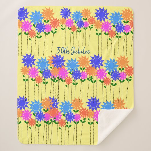 Nuns 50th Jubilee Floral  Sherpa Deken (Voorkant)