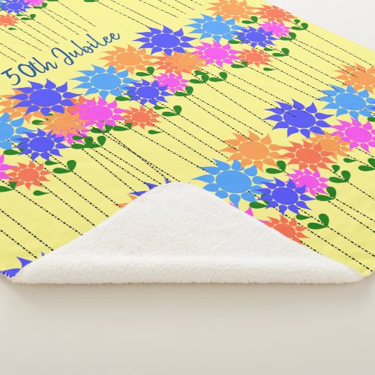 Nuns 50th Jubilee Floral  Sherpa Deken (3/4)