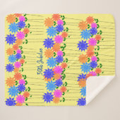 Nuns 50th Jubilee Floral  Sherpa Deken (Voorkant (horizontaal))