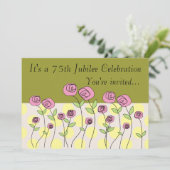 Nuns 75th Jubilee Celebration Invitations Kaart (Staand voorkant)