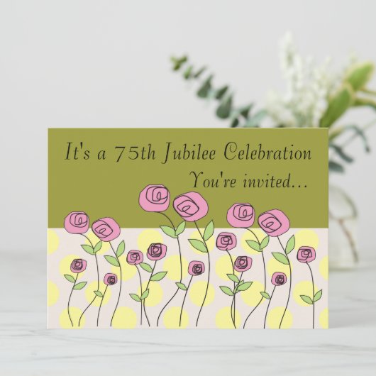 Nuns 75th Jubilee Celebration Invitations Kaart (Staand voorkant)