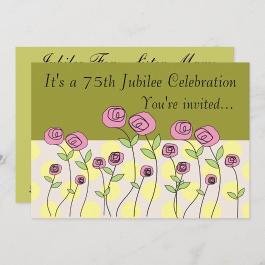 Nuns 75th Jubilee Celebration Invitations Kaart (Voorkant / Achterkant)