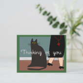 Nuns "Denking of You"-Kaarten en -katteontwerp Briefkaart (Staand voorkant)