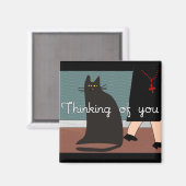 Nuns "Denking of You"-Kaarten en -katteontwerp Magneet (Voorkant / Achterkant)