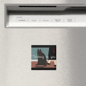 Nuns "Denking of You"-Kaarten en -katteontwerp Magneet (Insitu (Vaatwasser))